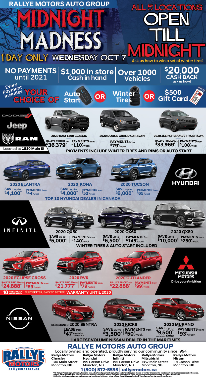 Specials Rallye Motors Chrysler Moncton New Brunswick